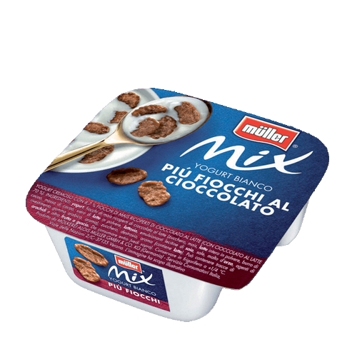 Yogurt Müller Mix Bianco più Fiocchi al Cioccolato gr.150 - Magastore.it