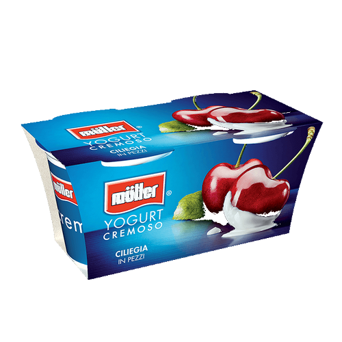 Yogurt Müller alla ciliegia cremoso intero a pezzi 2 x gr.125 - Magastore.it