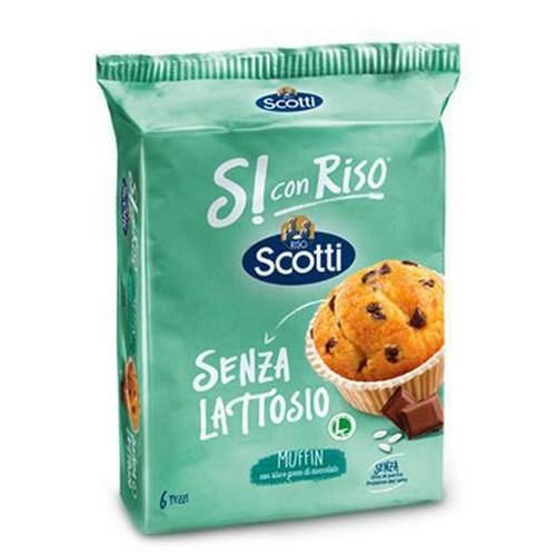 Merendine Scotti Si Con Riso Muffin con Gocce di Cioccolato senza Lattosio - Magastore.it