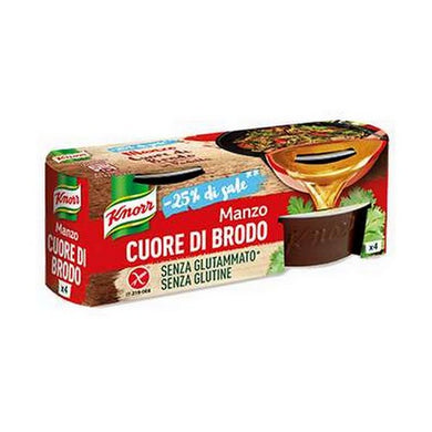 Cuore di Brodo Knorr Manzo a basso contenuto di Sale confezione 4 capsule - Magastore.it