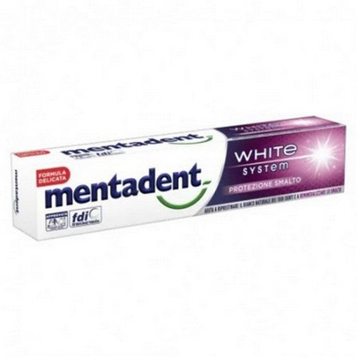 Dentifricio Mentadent White System Protezione Smalto da ml.75 - Magastore.it