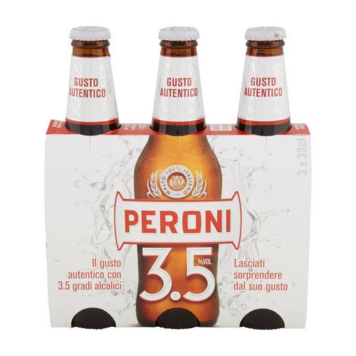 Birra Peroni 3.5 Basso Contenuto Alcolico Gusto Autentico Tris da 33 Cl. - Magastore.it
