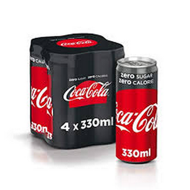 Coca Cola Zero Zuccheri confezione da 4 lattine x cl.33 - Magastore.it