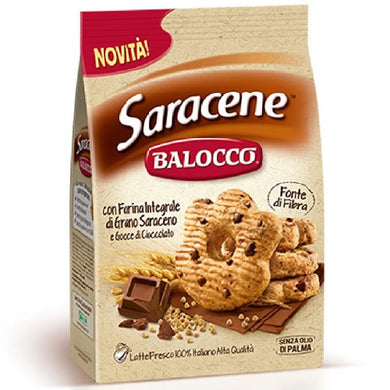 Biscotti Balocco Saracene con farina integrale di grano saraceno e gocce cioccolato gr.700 - Magastore.it