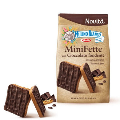 Mini Fette Mulino Bianco Barilla Integrali Con Cioccolato Fondente gr.110 - Magastore.it