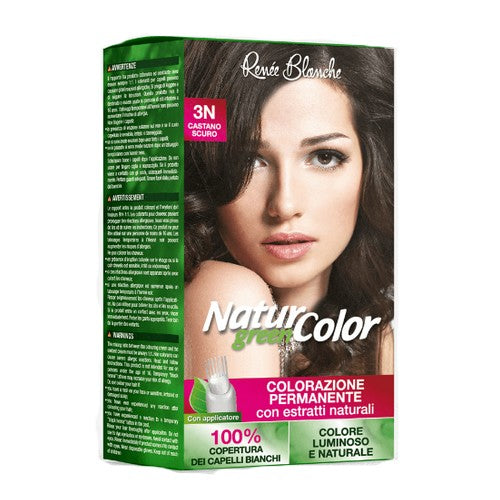 Colorazione Permanente Per Capelli Natur Green Color Con Applicatore Castano Scuro N°3 N - Magastore.it