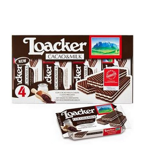 Wafers multipack Loacker Cacao&Milk 4 x gr.45. - Magastore.it