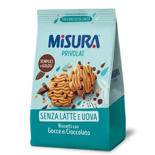 Biscotti Misura Privolat Senza Latte E Uova con Gocce di Cioccolato gr.290 - Magastore.it