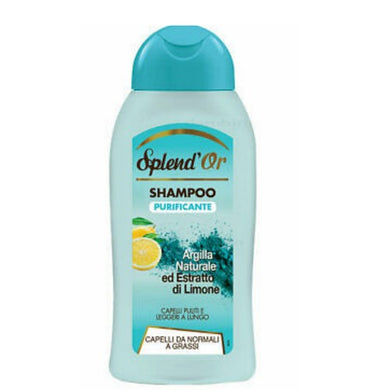 Splend'Or Shampoo Purificante All'Argilla E Limone Capelli Da Normali A Grassi Da 300 Ml. - Magastore.it
