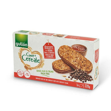 Biscotti Integrali Cuor di Cereale Gullón con avena ripieni al cioccolato gr.200 - Magastore.it